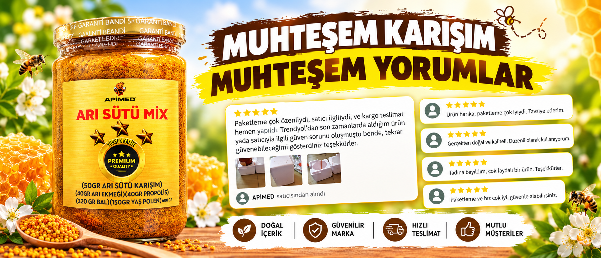 Apimed Arı Sütü Mix müşteri yorumları