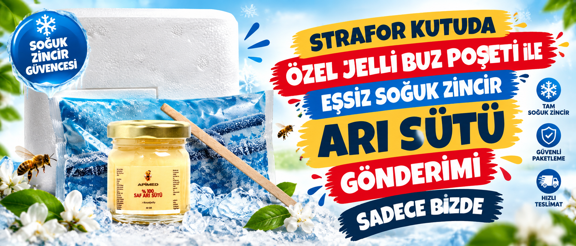 Apimed soğuk zincir arı sütü gönderimi