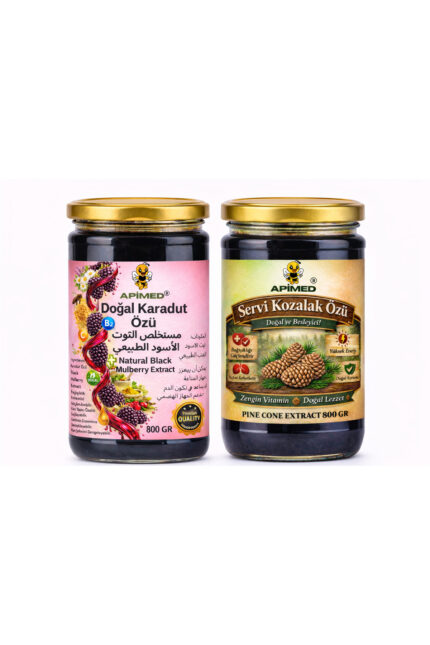 2’li Set Servi Kozalak Özü 800 GR + Karadut Özü 800 GR Doğal Enerji Destekleyici