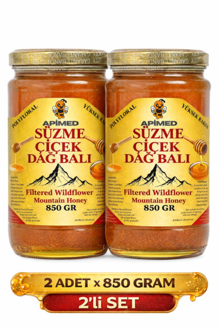 Süzme Çiçek Dağ Balı 2*850 Gr | Bitlis Hizan Doğal Polyfloral Bal