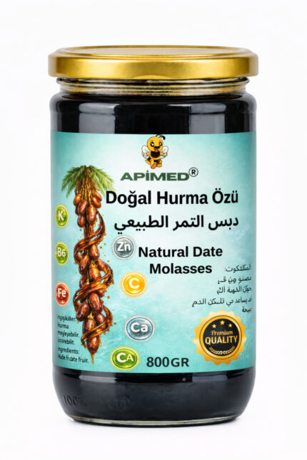 Doğal Hurma Özü 800 gr Katkısız Hurma Pekmezi – Şekersiz, Yoğun Kıvamlı, Enerji Kaynağı,