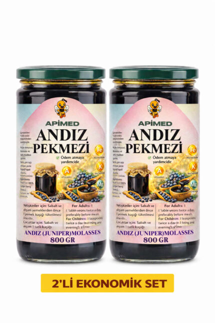 Andız Pekmezi 800 GR x 2 | Doğal Juniper Pekmezi, Katkısız Bitkisel Destek (2’li Ekonomik Set)