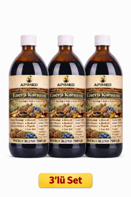 Enerji Karışımı 700 GR x 3 | Doğal Pekmez Karışımı, Propolisli Bitkisel Destek (3’lü Set)