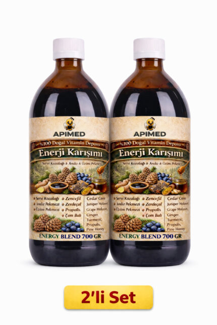 Enerji Karışımı 700 GR x 2 | Doğal Pekmez Karışımı, Propolisli Bitkisel Destek (2’li Set)