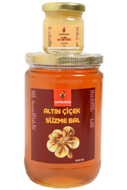 Altın Çiçek Süzme Çiçek Balı (850GR) Ve Arı Sütü (40GR)