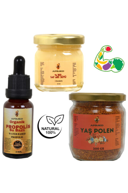 YAŞ POLEN(300GR)+ARI SÜTÜ(40GR)+PROPOLİS SU BAZLI(20ML) EFSANE PAKET