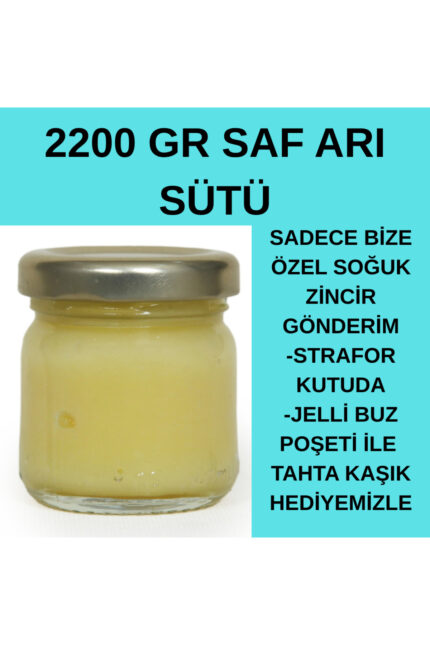 MUHTEŞEM FIRSAT (2200GR) SAF ARI SÜTÜ STRAFOR KUTUDA BUZ POŞETİ İLE GÖNDERİM+TAHTA KAŞIK