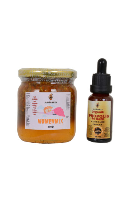 WOMENMİX 230 GR ve PROPOLİS SU BAZLI 20 ML  Tahta Kaşık
