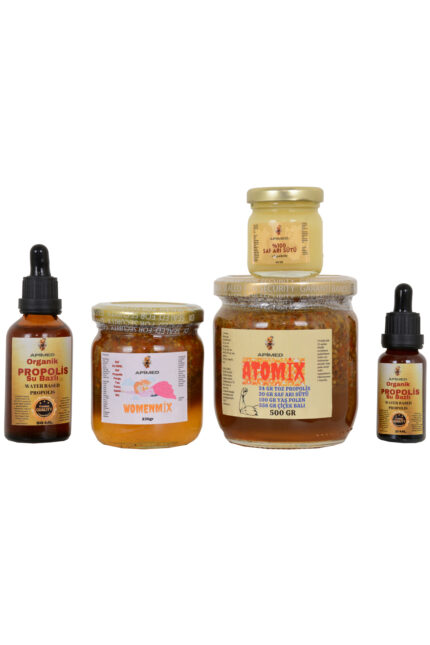 KUVVET SETİ ATOMİX(500GR)+WOMENMİX(230GR)+PROPOLİS SU BAZLI(50+20ML)+ARI SÜTÜ(40GR)