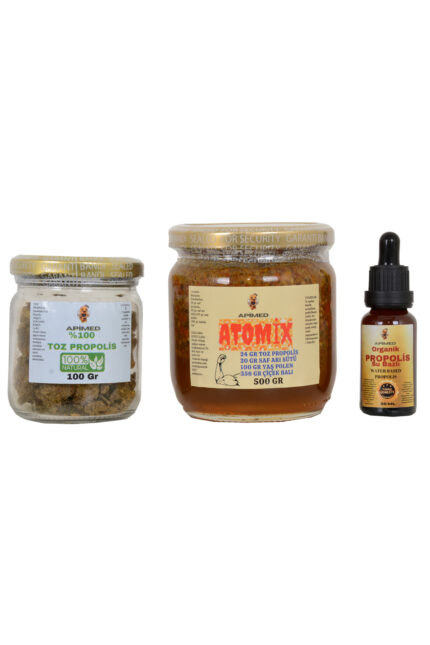ATOMİX(500GR) ve TOZ PROPOLİS(100GR) ve PROPOLİS SU BAZLI(20ML)