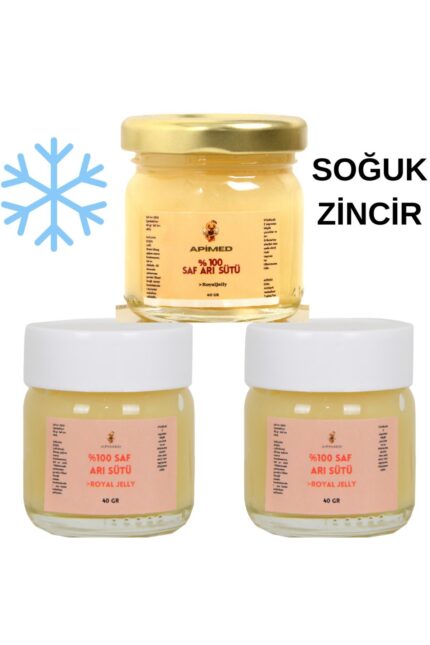 SAF ARI SÜTÜDoğal, Taze ve Soğuk Zincirli Gönderim | Enerji ve Bağışıklık Desteği (3*40GR)