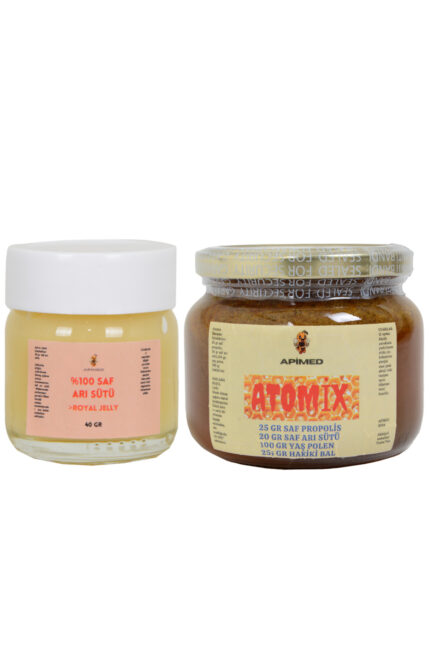 ARI SÜTÜ (40GR) (PLASTİK KAPAK)+ATOMİX BALLI POLEN ARI SÜTÜ PROPOLİS KARIŞIMI(400GR)