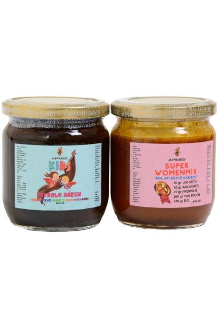 Kıds Kakaolu Ve Super Womenmix Ikimuhteşem Arı Sütü+Pekmez+Propolis+Polen+Arı Ekmeği