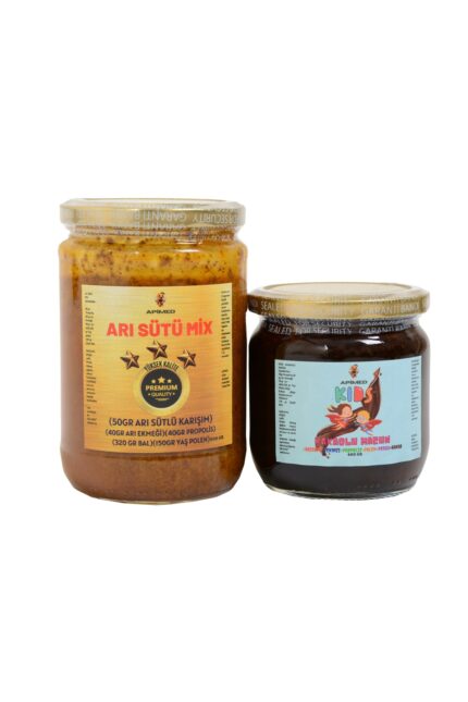 Arı Sütü Mix(600gr) Ve Kıds (400gr) Muhteşem Ikili Arı Sütü+arı Ekmeği+propolis+yaş Polen+bal
