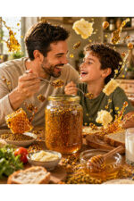 YENİ Atomix Honey Mix 3*500g | Royal Jelly + Propolis + Fresh Bee Pollen + Natural Honey - Görsel 2