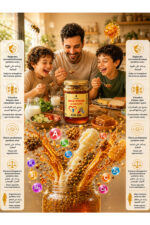 Ballı Polen ve Arı Sütü 700GR – %100 Doğal Arı Ürünleri Karışımı | Energy Booster, , Royal Jelly & Bee Pollen Mix