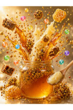 Ballı Polen ve Arı Sütü 3*700GR – %100 Doğal Arı Ürünleri Karışımı | Energy Booster, , Royal Jelly & Bee Pollen Mix - Görsel 3